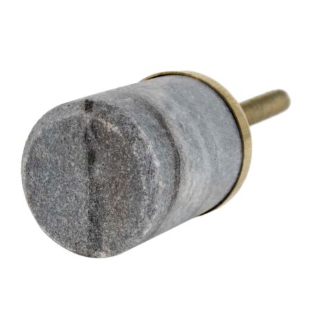 Grey Round Stone Dresser Knobs